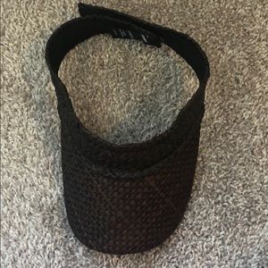 Express Black Straw Visor